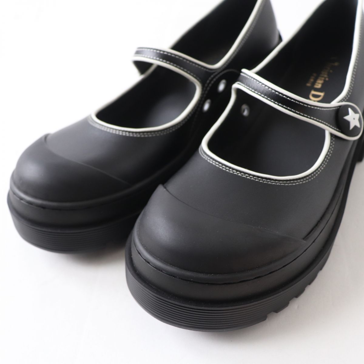 Christian Dior Women's Bicolor Platform Loafers Black/White