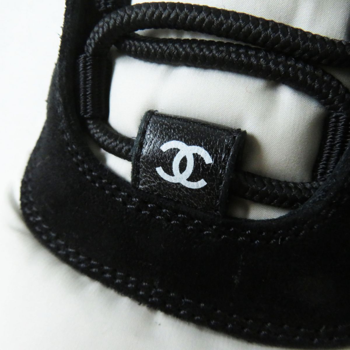 Chanel COCO Mark Snow Boots Nylon Suede Black Gray