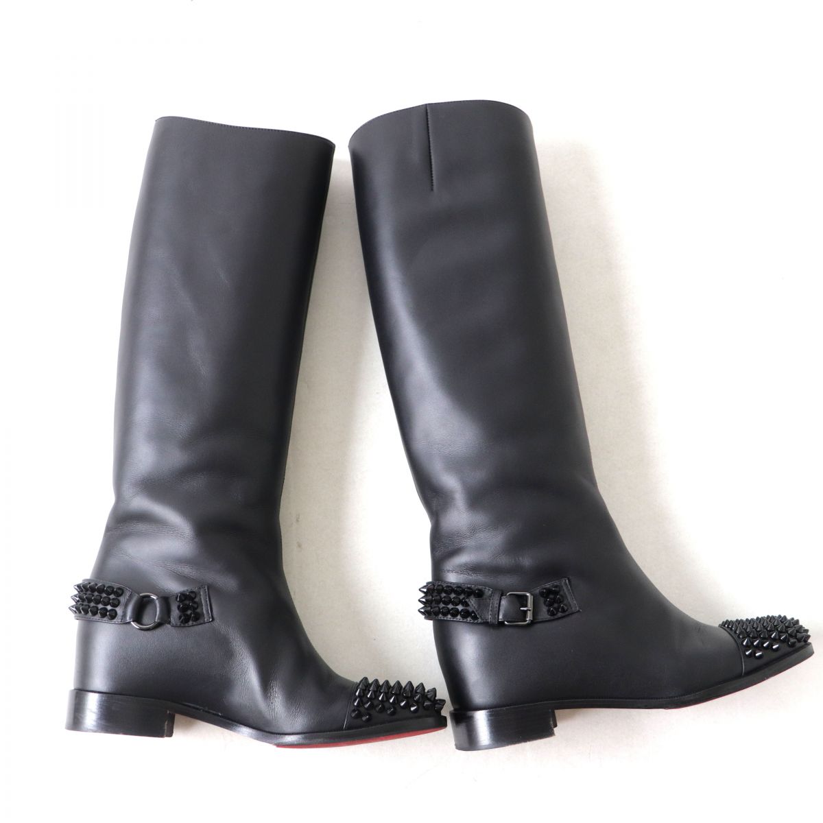 Christian Louboutin EGOUTINA FLAT Studded Leather Boots