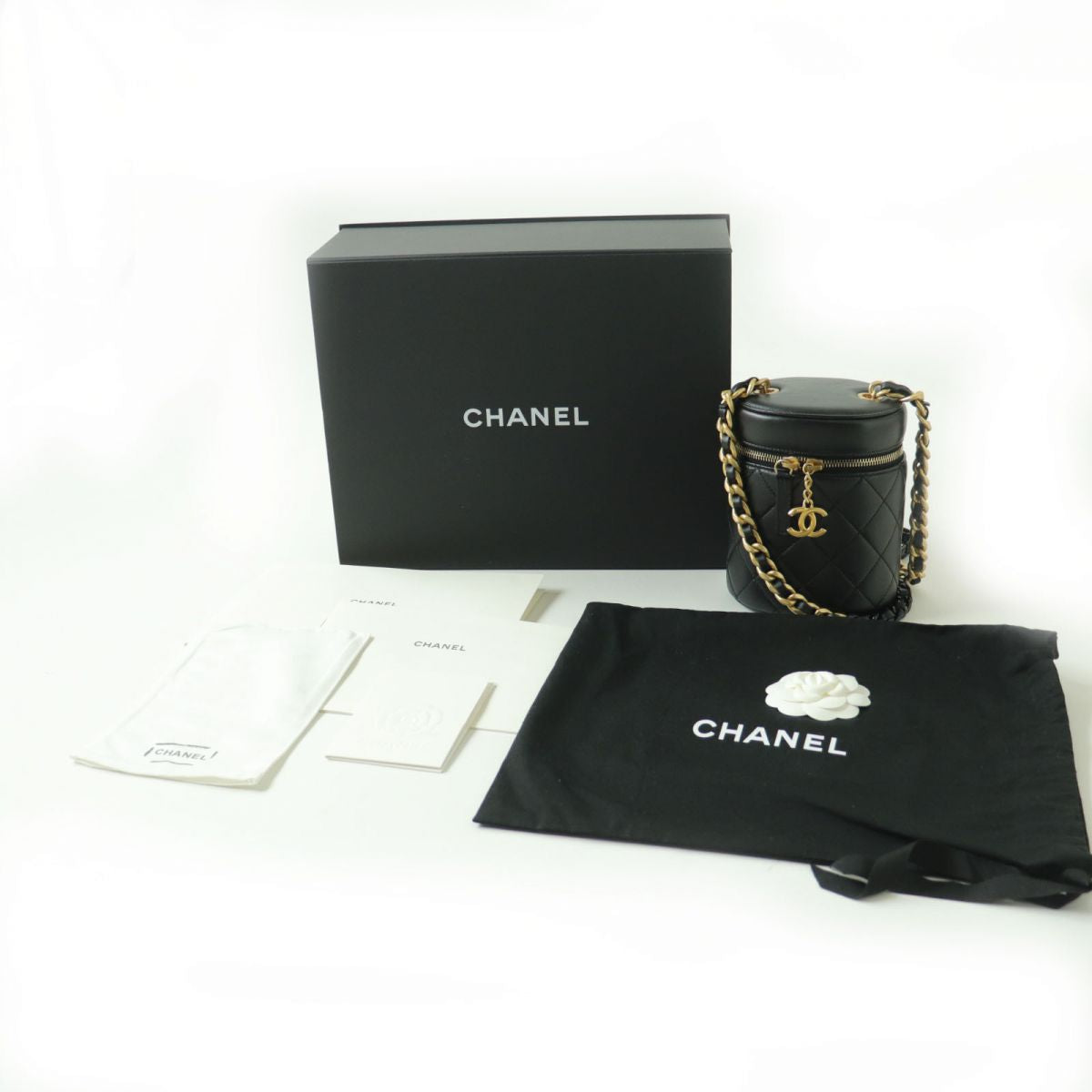 Chanel Lambskin Vanity Case Shoulder Bag AS3210