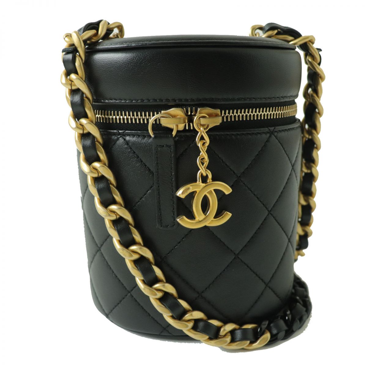 Chanel Lambskin Vanity Case Shoulder Bag AS3210