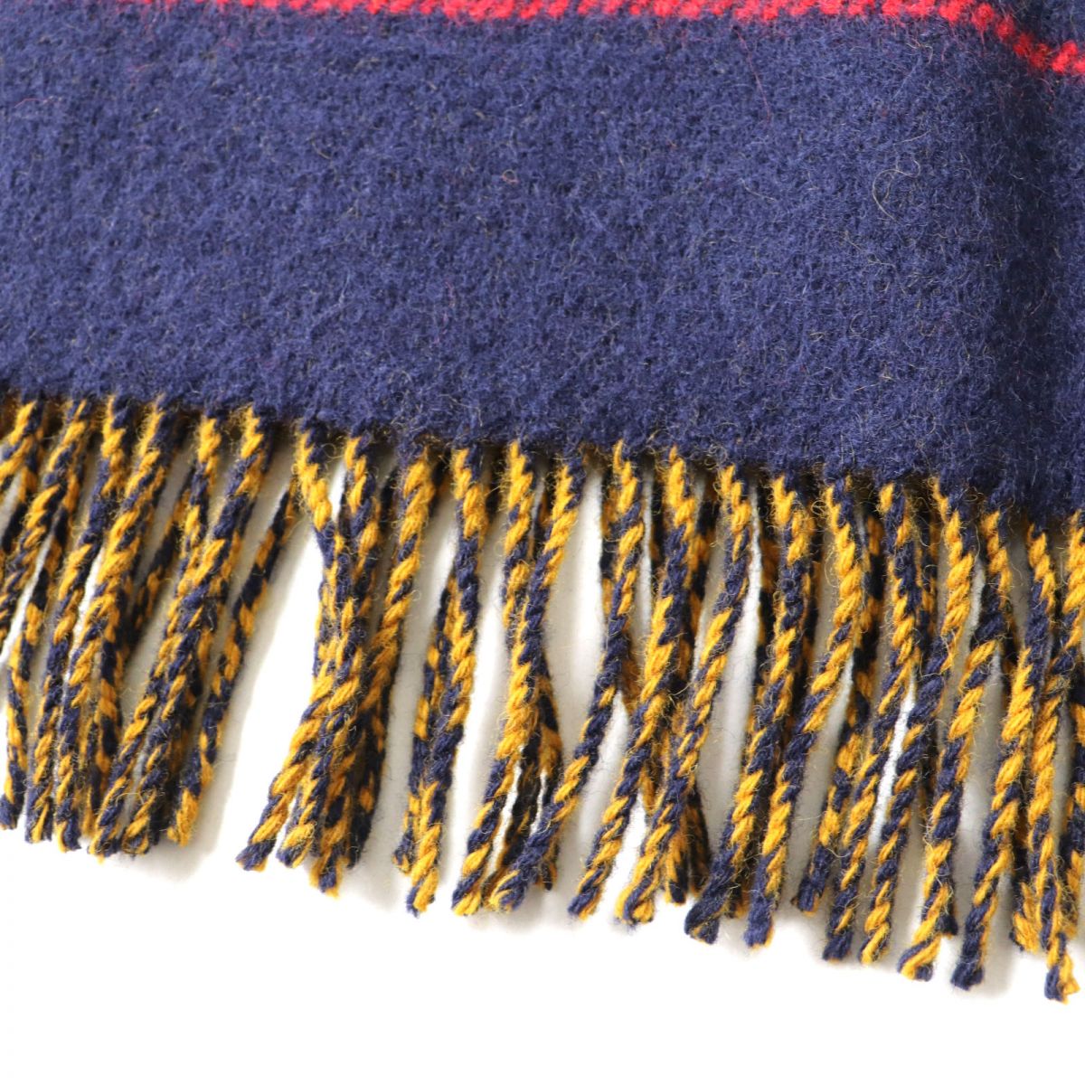 Hermes Wool Rocabar Blanket Navy/Yellow