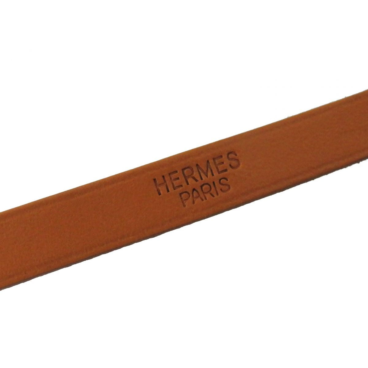 Hermes Leather API3 Bracelet Brown Silver