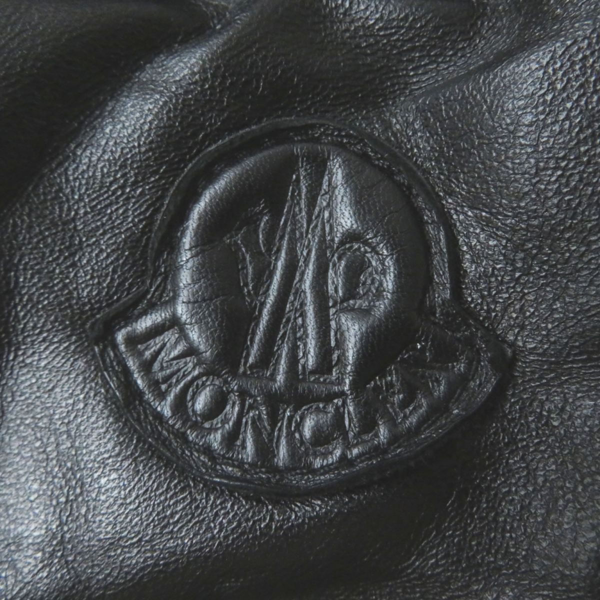 Moncler ADIB Leather Down Jacket Black