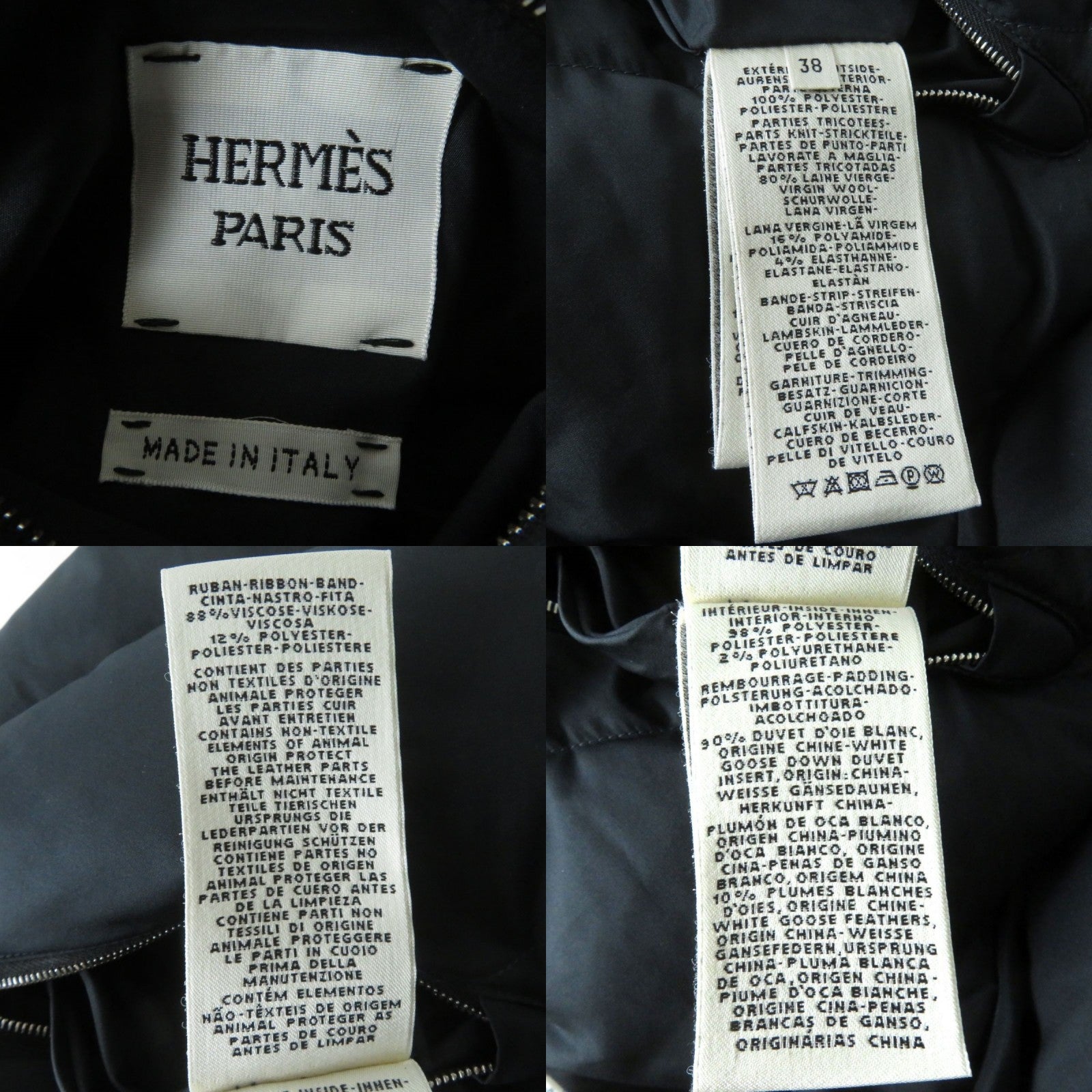 Hermes Reversible Down Jacket 38