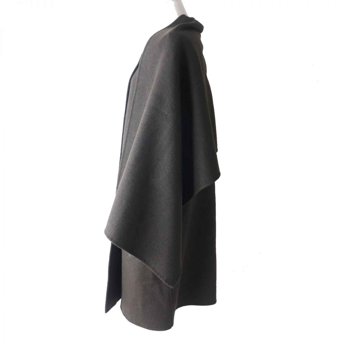 Hermes Women's 100% Cashmere No-Collar Long Coat