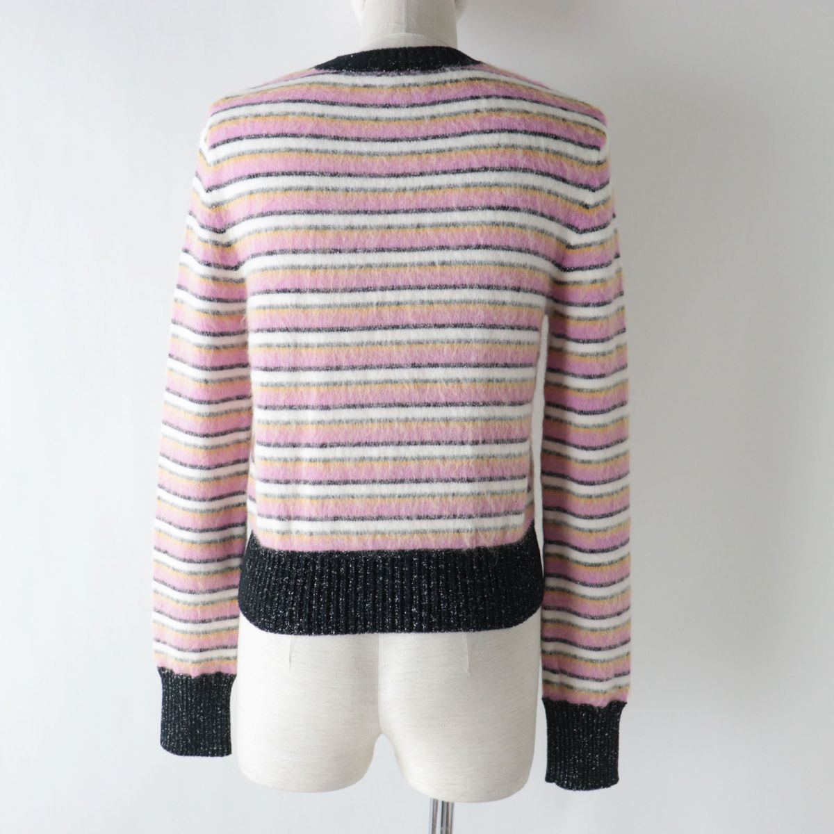 Chanel Alpaca Blend Knit Multi-Border Pattern 36