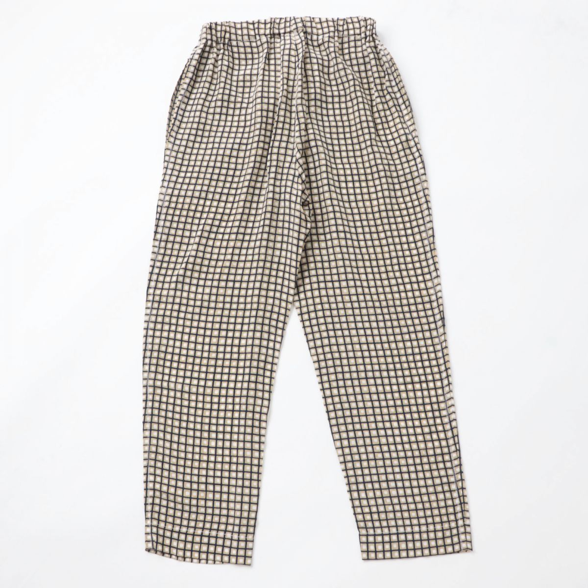 MARNI Women's Silk Pants Beige Black White Pattern