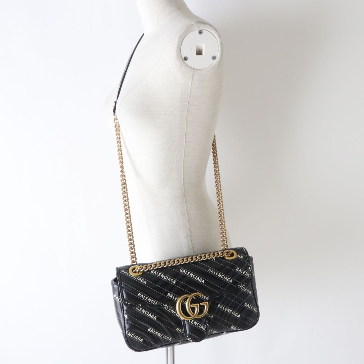 Gucci GG Marmont Leather Chain Shoulder Bag