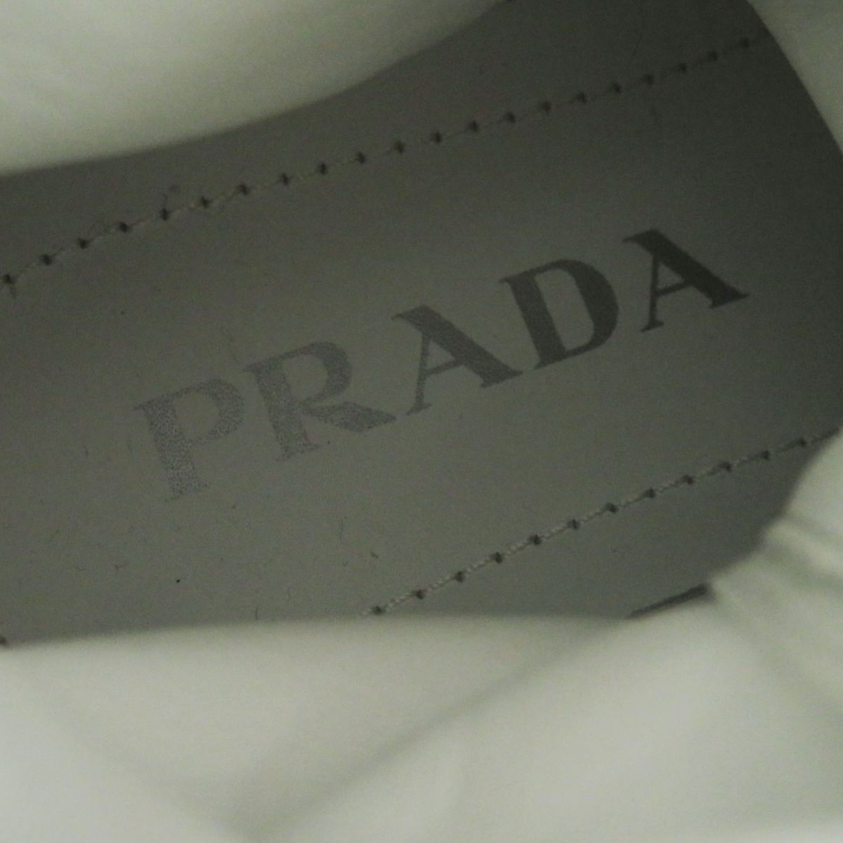 Prada Leather Nylon Platform Boots White