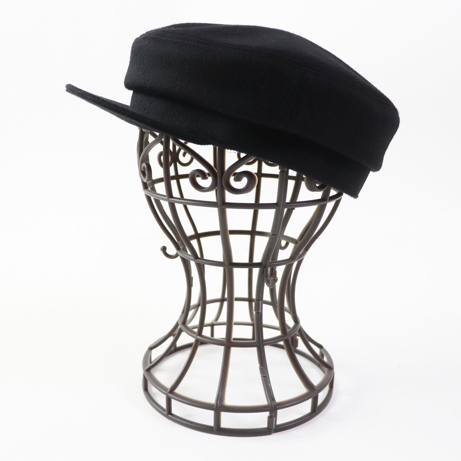 Hermes Deauville Silver Hat Black 58