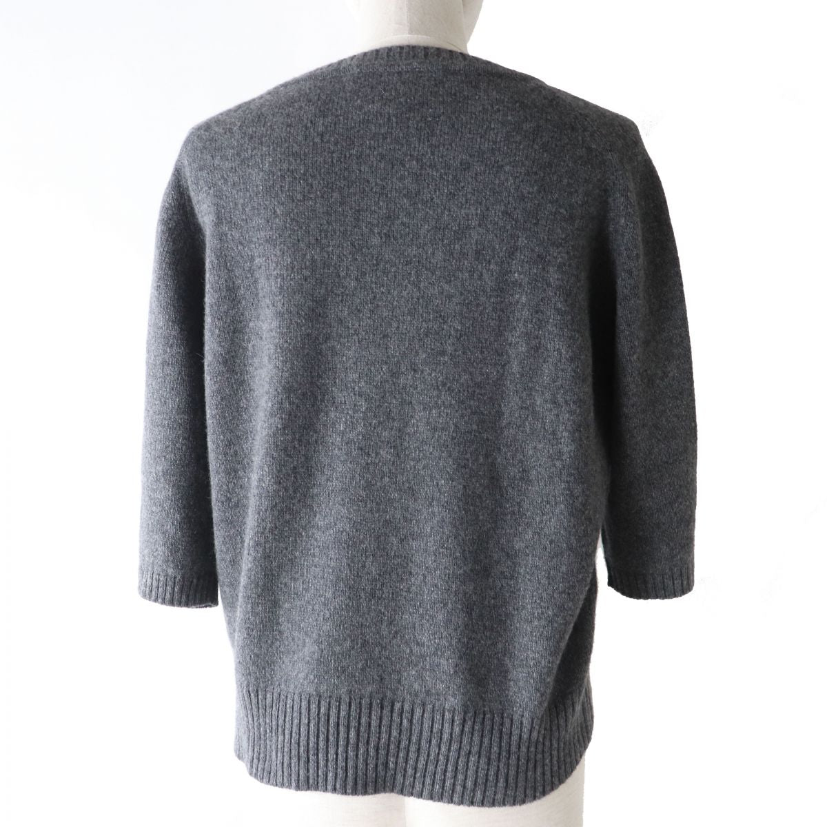 Gucci Cashmere Horsebit Knit Pullover Gray L