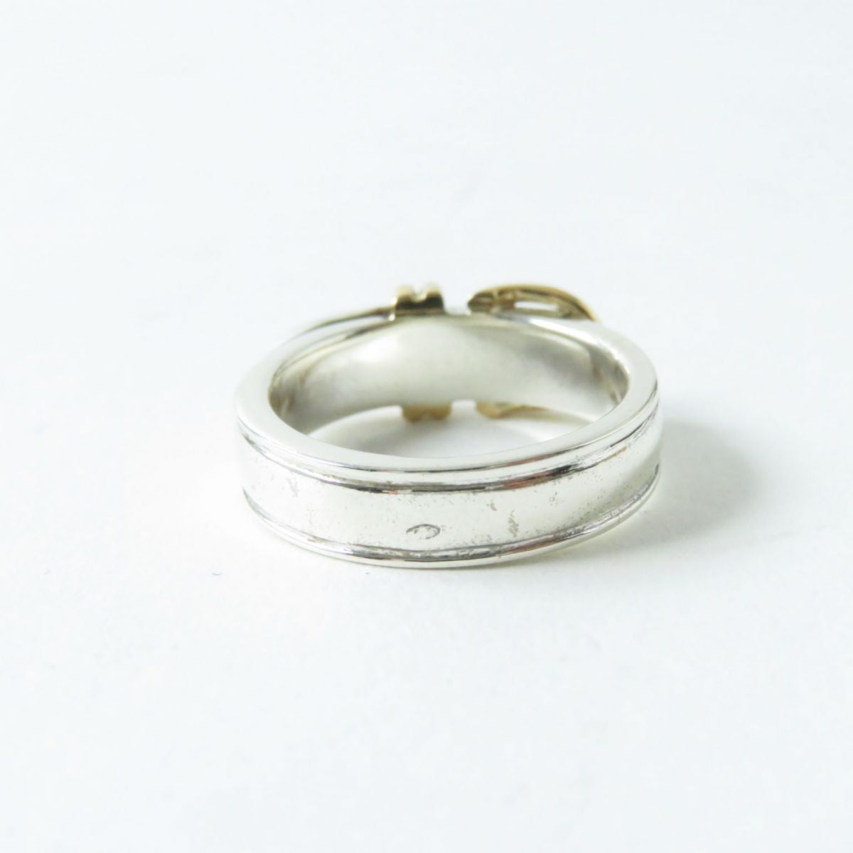 Hermes Saintur Ring Silver Gold Women's