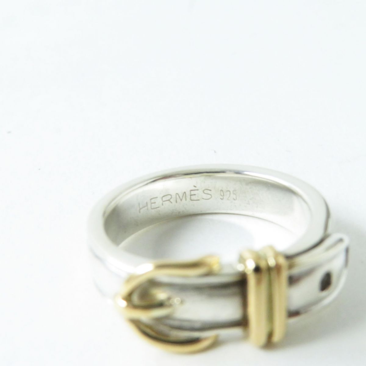 Hermes Saintur Ring Silver Gold Women's