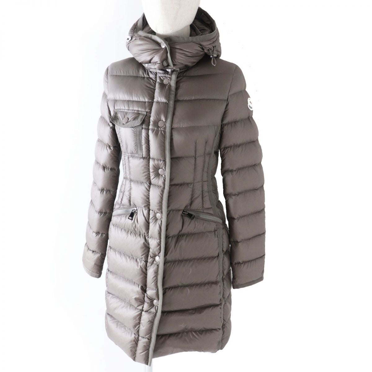 MONCLER HERMINE Women's Hooded Down Coat Beige