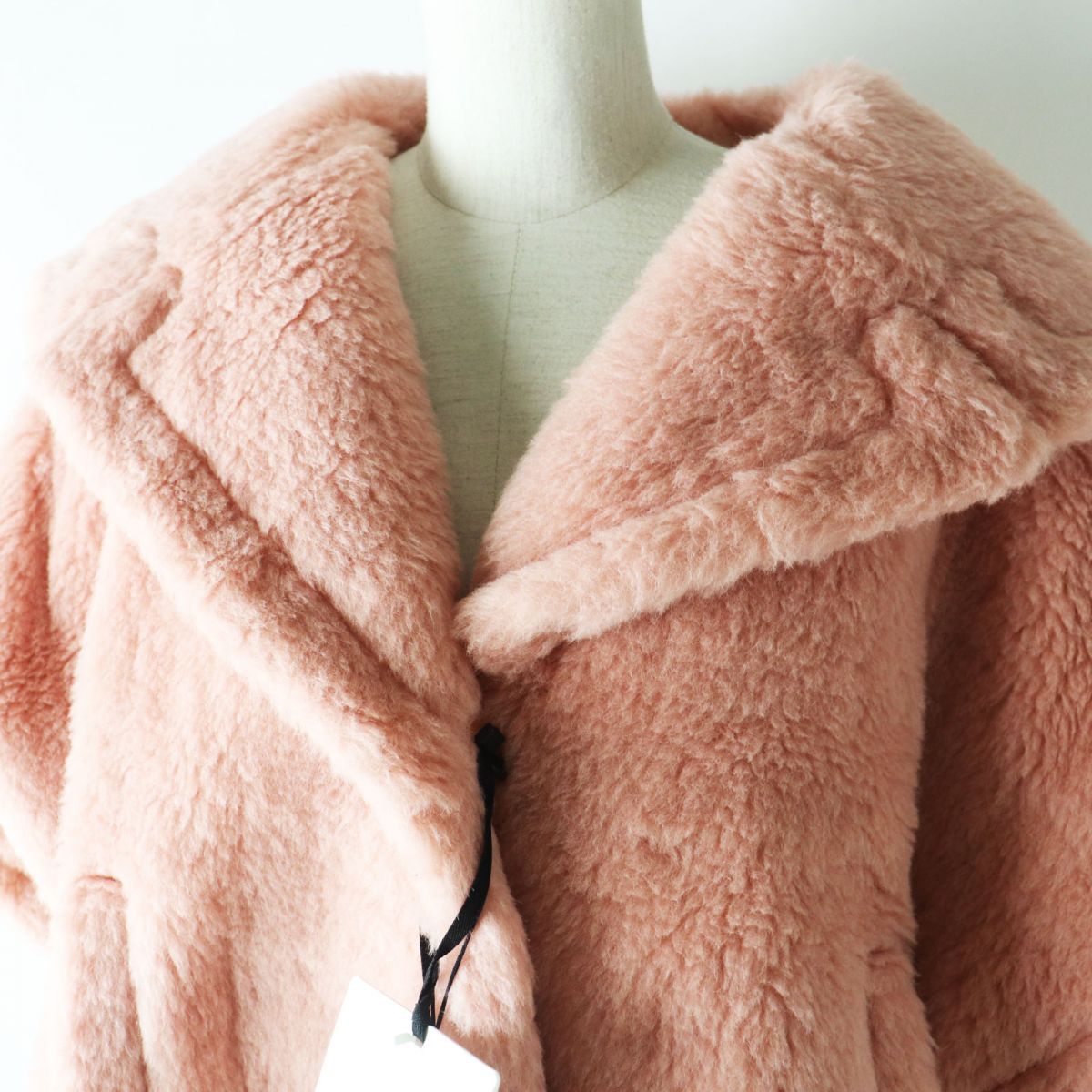 MaxMara Teddy Bear Cape Coat Pink ML