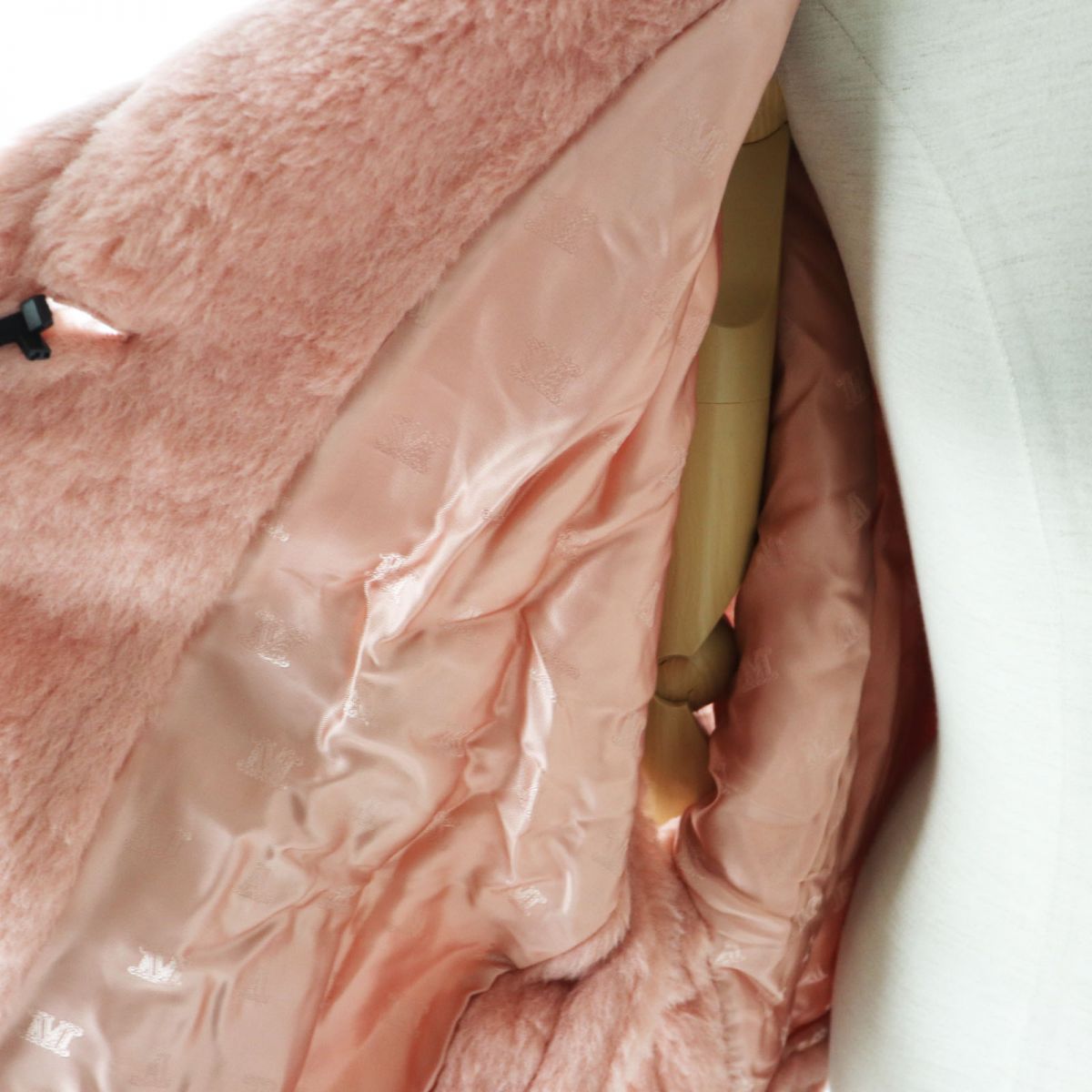 MaxMara Teddy Bear Cape Coat Pink ML