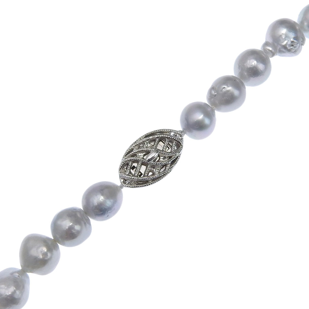 Baroque Pearl Necklace Silver Pearl