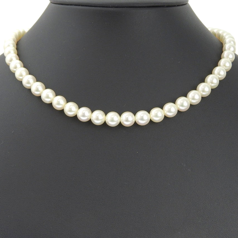 Silver Pearl Necklace 7.5-8.0mm