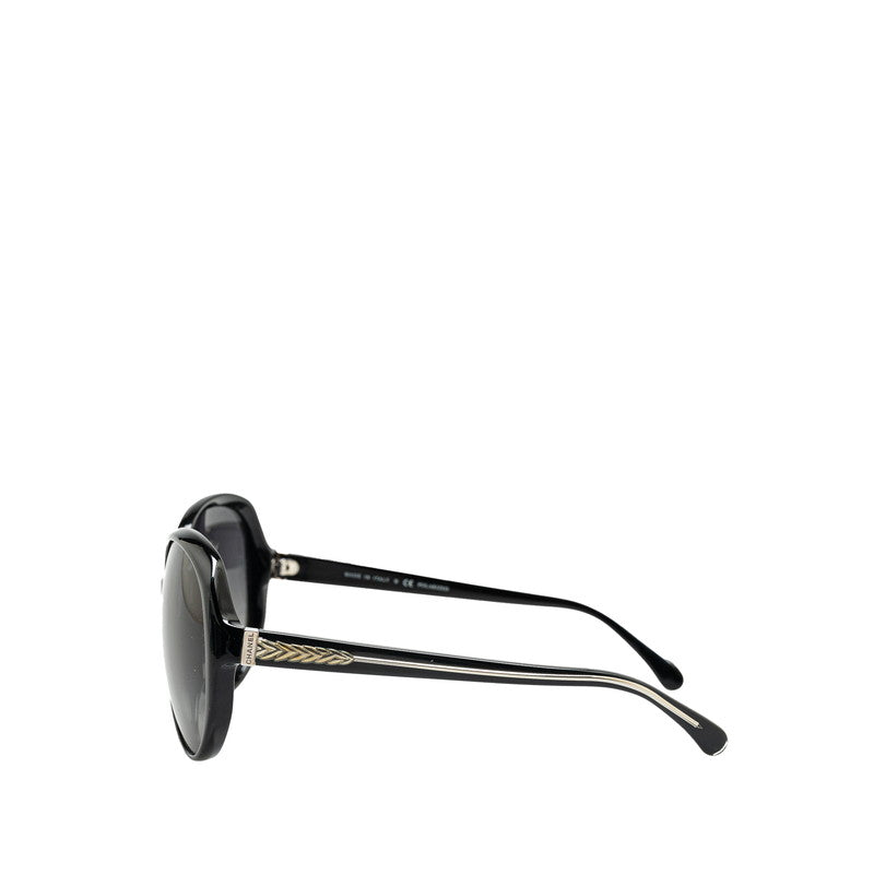 Chanel Coco Mark Sunglasses Black Plastic