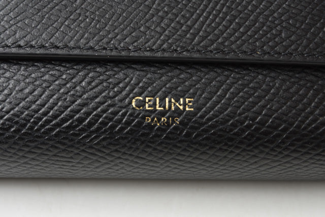 Celine Small Trifold Wallet Black 10B57 3BEL in Excellent Condition