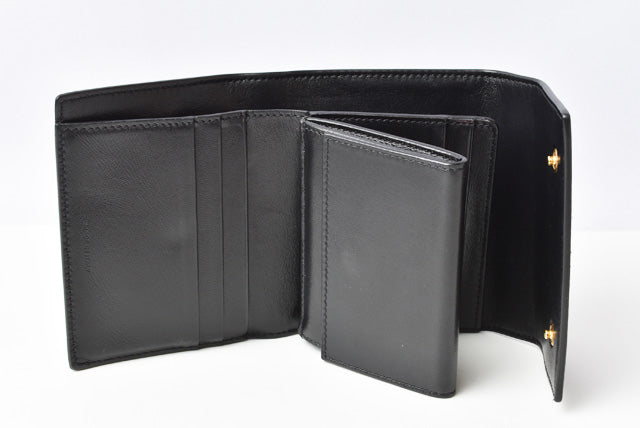 Celine Small Trifold Wallet Black 10B57 3BEL in Excellent Condition