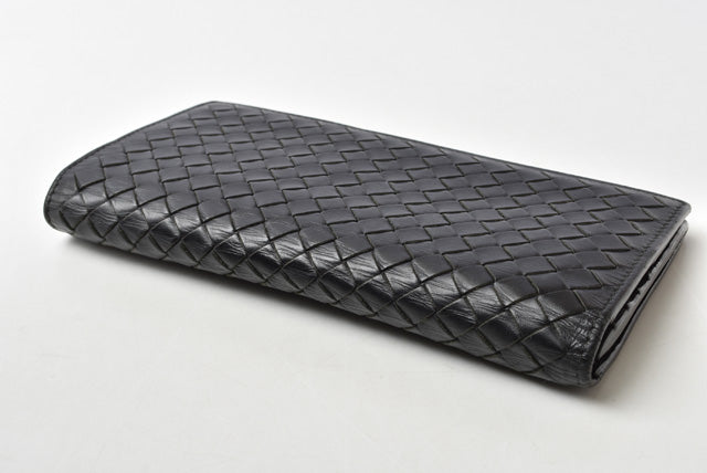 Bottega Veneta Leather Long Wallet 156819 Black