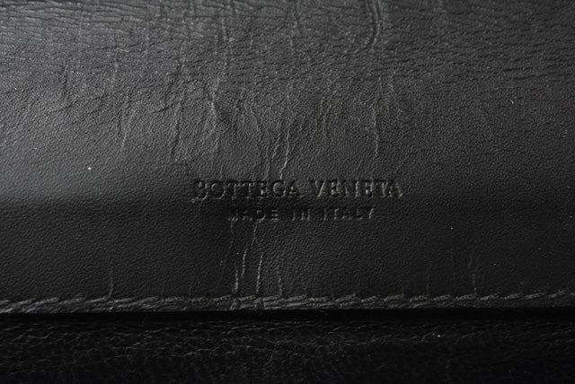 Bottega Veneta Leather Long Wallet 156819 Black