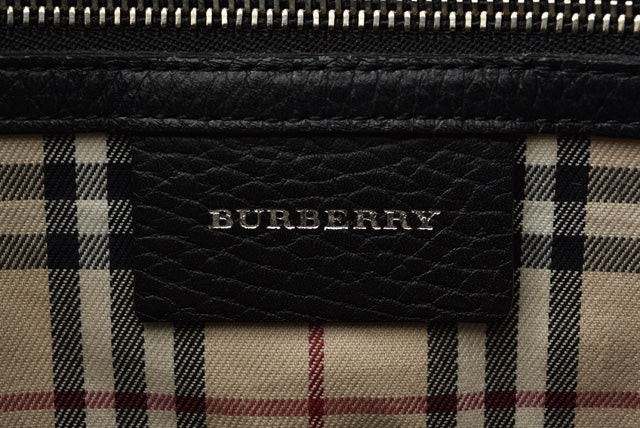 Burberry Calf Handbag Mini Boston Bag Vintage Check Black