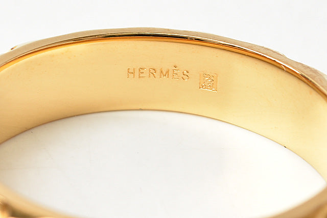 Hermes Scarf Ring Holder Gold Metal