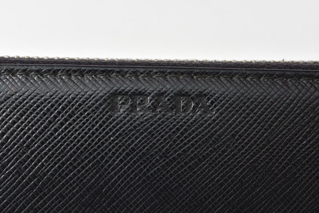 Prada Saffiano Leather Long Wallet 2ML317 Black