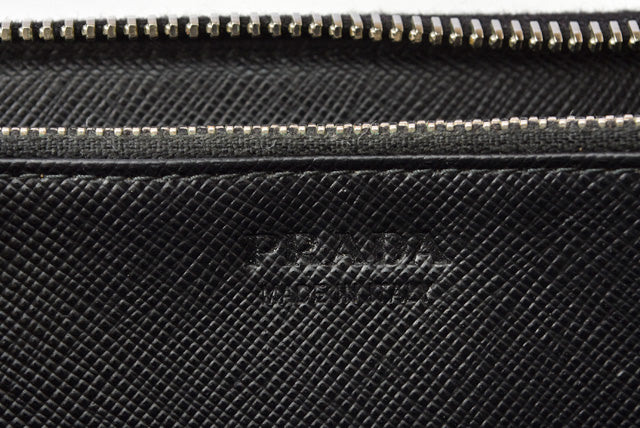 Prada Saffiano Leather Long Wallet 2ML317 Black