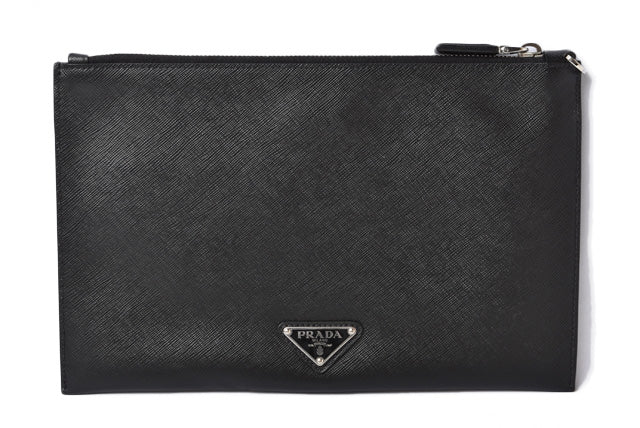 Prada Saffiano Patchwork Clutch Bag Travel Pouch