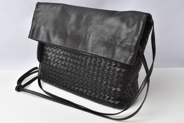 Bottega Veneta Leather Shoulder/Messenger Bag Black