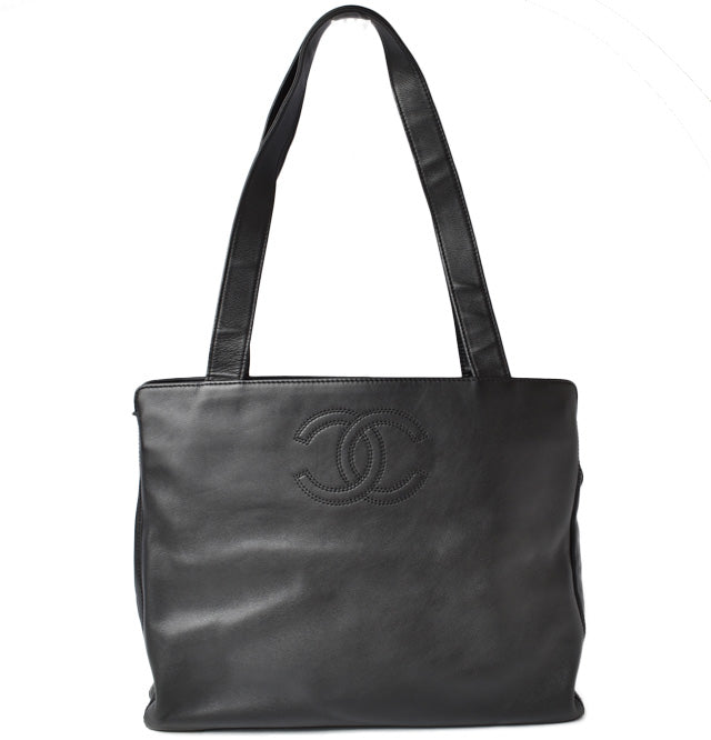 Chanel Lamb Leather Shoulder/Handbag A4 Coco Mark Black