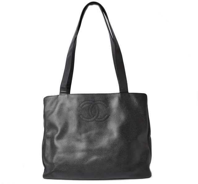 Chanel Caviar Skin Shoulder/ Tote Bag Black