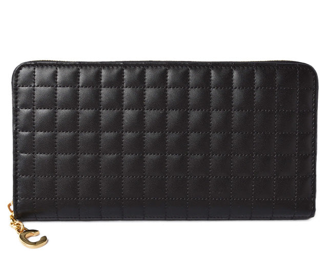 Celine Quilted Calf Leather Large Zip Wallet 10B553BFL