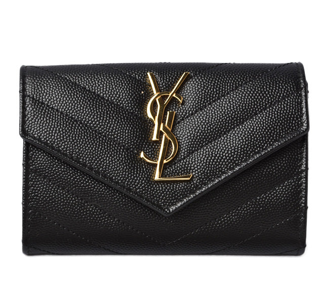 Saint Laurent Mini Wallet Card Case Black in Pristine Condition