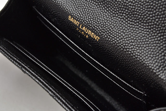 Yves Saint Laurent Leather Mini Wallet/Card Case in Pristine Condition