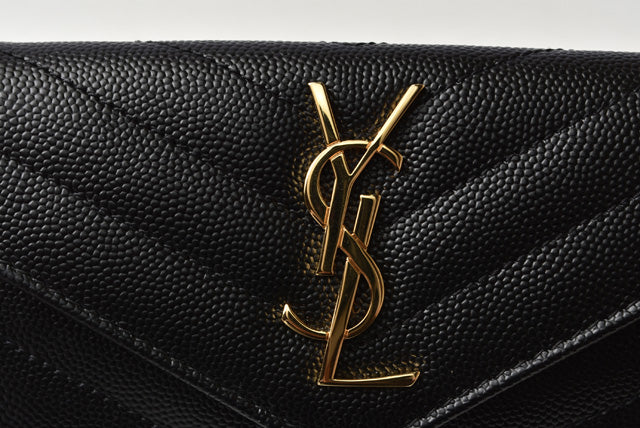 Saint Laurent Mini Wallet Card Case Black in Pristine Condition