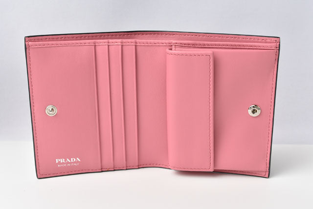 Prada Leather Mini Wallet 1MV204 in Pristine Condition