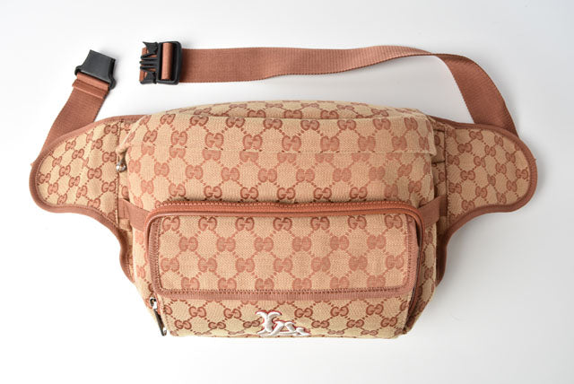 Gucci Canvas/Leather Waist Pouch/Body Bag 536842