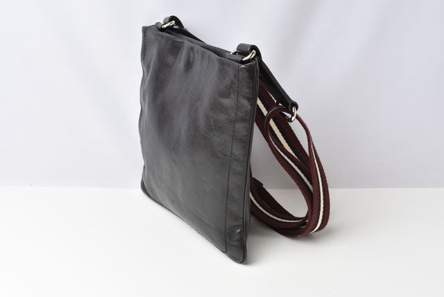 Bally Calf Leather Shoulder/Messenger Bag Black