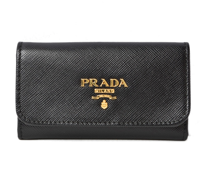 Prada Embossed Leather Key Case/Key Holder 1PG222