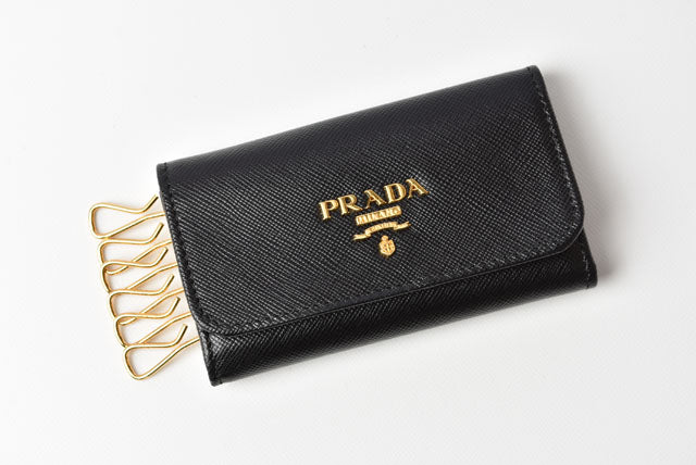 Prada Embossed Leather Key Case/Key Holder 1PG222