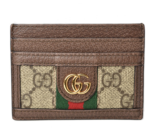 Gucci GG Supreme Leather Card Case in Excellent Condition