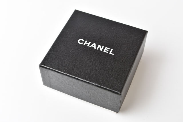 Chanel Pearl Motif Earrings Gunmetal