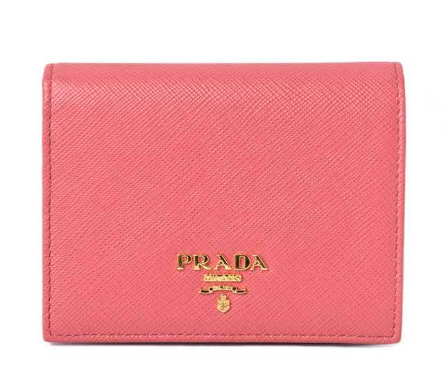 Prada Saffiano Leather Folding Wallet 1MV204