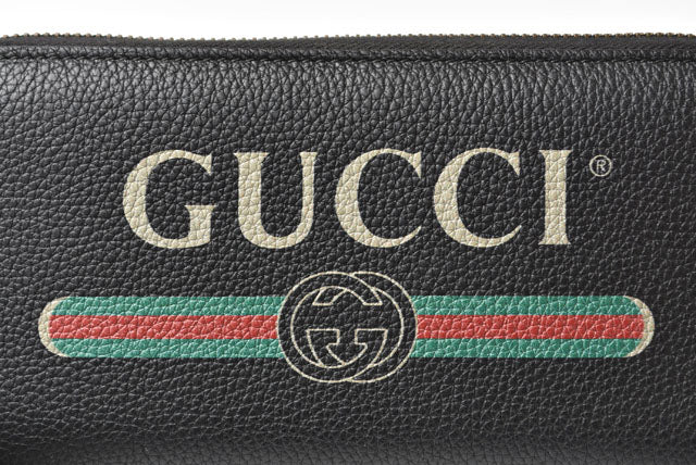 Gucci Vintage Logo Long Wallet 496317 Black in Pristine Condition