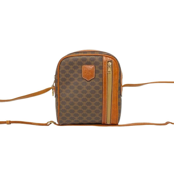 Celine Macadam Triomphe Leather PVC Mini Shoulder Bag